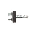 D14BR - 512014 - Plateskrue m/pakning, overlapp lakkert RAL 9011 - pk. 250